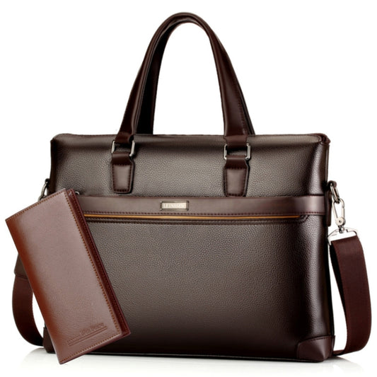WEIXIER 16037 Multifunctional Men Business Handbag Computer Briefcase Single Shoulder Bag with Handbag(Brown) - Crossbody Bags by WEIXIER | Online Shopping South Africa | PMC Jewellery
