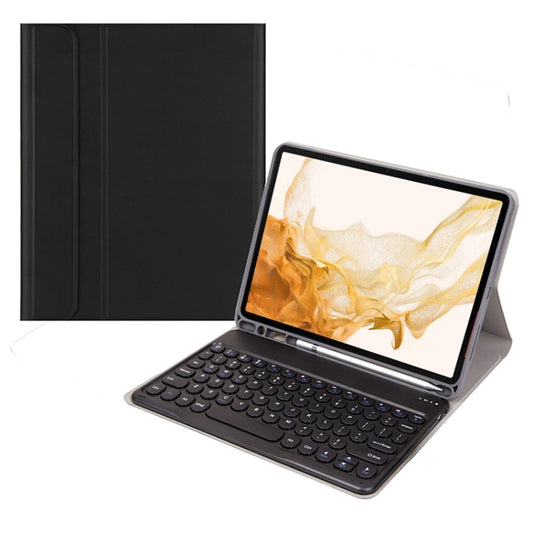 +X3 Universal Candy Color Round Keys Bluetooth Keyboard Leather Case(Black) - Universal Keyboard by PMC Jewellery | Online Shopping South Africa | PMC Jewellery