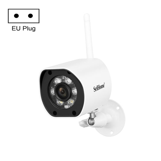 SriHome SH034 5.0MP Mini Dual 2.4 / 5G WiFi Outdoor IP66 Waterproof Video Surveillance Color Night Vision Security CCTV Cam, Plug Type:EU Plug(White) - Wireless Camera by PMC Jewellery | Online Shopping South Africa | PMC Jewellery
