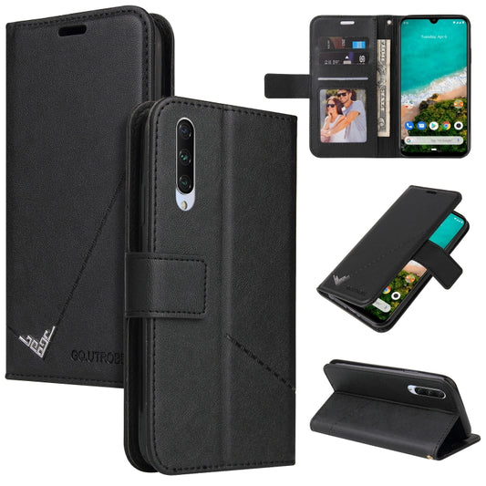 For Xiaomi Mi A3 GQUTROBE Right Angle Leather Phone Case(Black) - Xiaomi Cases by GQUTROBE | Online Shopping South Africa | PMC Jewellery