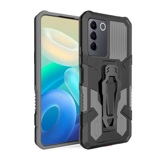 For vivo V27 Armor Warrior Shockproof PC + TPU Phone Case(Grey) - vivo Cases by PMC Jewellery | Online Shopping South Africa | PMC Jewellery
