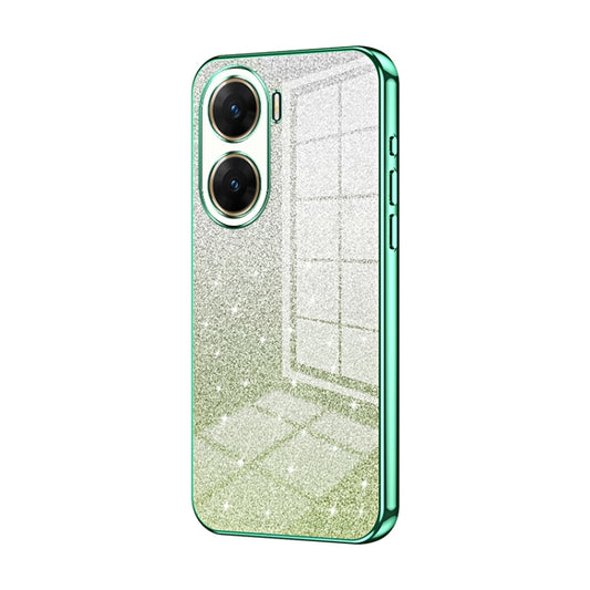 For vivo V29e Gradient Glitter Powder Electroplated Phone Case(Green) - vivo Cases by PMC Jewellery | Online Shopping South Africa | PMC Jewellery
