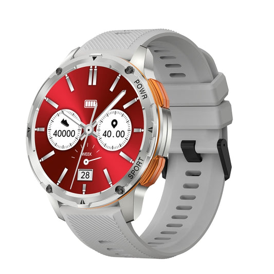 LEMFO AK59 1.43 inch AMLOED Round Screen Silicone Strap Smart Watch(Silver) - Smart Watches by LEMFO | Online Shopping South Africa | PMC Jewellery