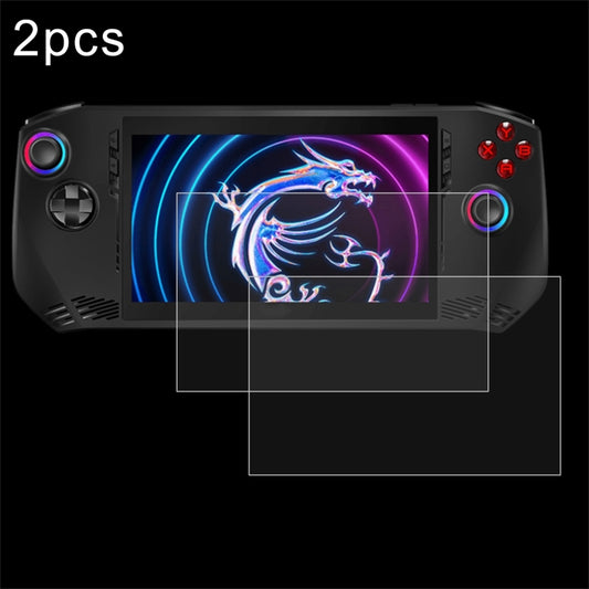 For MSI Claw 7 inch Game Console 2pcs 9H 0.3mm Explosion-proof Tempered Glass Film - Accessories by PMC Jewellery | Online Shopping South Africa | PMC Jewellery
