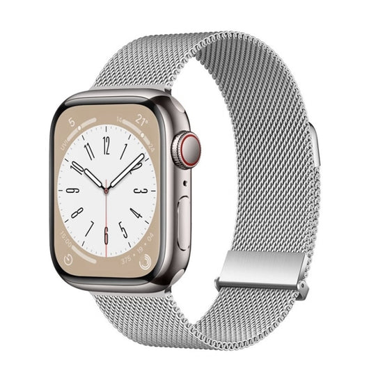 For Apple Watch SE 2022 44mm ZGA Milanese Magnetic Metal Watch Band(Silver) - Watch Bands by ZGA | Online Shopping South Africa | PMC Jewellery
