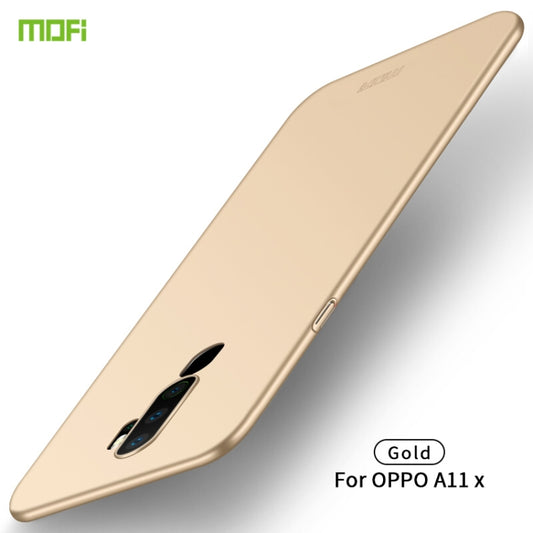 For  OPPO A11x MOFI Frosted PC Ultra-thin Hard Case(Gold) - OPPO Cases by MOFI | Online Shopping South Africa | PMC Jewellery