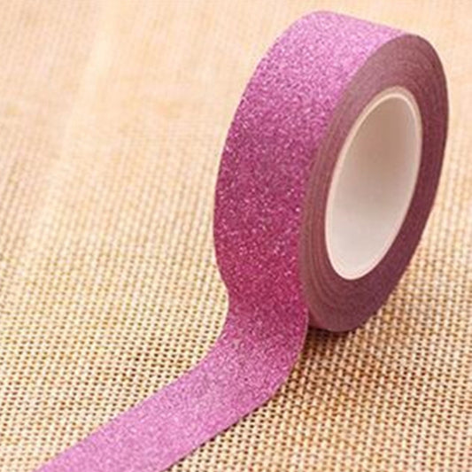 Flash Washi Sticky Paper Tape Label DIY Decorative Tape, Length: 10m(Rose Red) - Tape & Solid glue by others | Online Shopping South Africa | PMC Jewellery