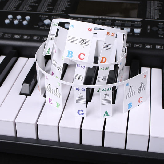 Children Beginner Piano Keyboard Color Stickers Musical Instrument Accessories, Style: Piano Keys 61 keys - Keyboard Instruments by PMC Jewellery | Online Shopping South Africa | PMC Jewellery