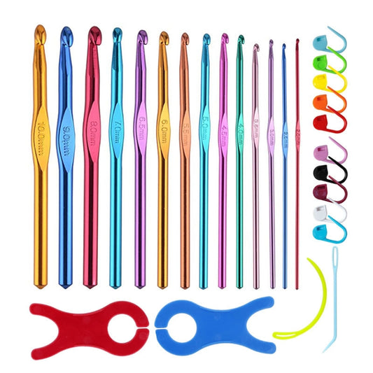 28 PCS/Set Color Alumina Single Head Crochet Handmade DIY Knitting Tool Material - DIY Apparel Sewing by PMC Jewellery | Online Shopping South Africa | PMC Jewellery