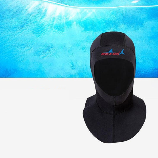 DIVE & SAIL DH-006 3mm Shoulder Warm Diving Cap Surfing Snorkeling Sunscreen Waterproof Diving Headgear, Size: M(Black) - Swimming Caps by DIVE & SAIL | Online Shopping South Africa | PMC Jewellery