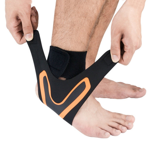 Sports Compression Anti-Sprain Ankle Guard Outdoor Basketball Football Climbing Protective Gear, Specification: M, Left Foot (Black Orange) - Sports Safety by PMC Jewellery | Online Shopping South Africa | PMC Jewellery