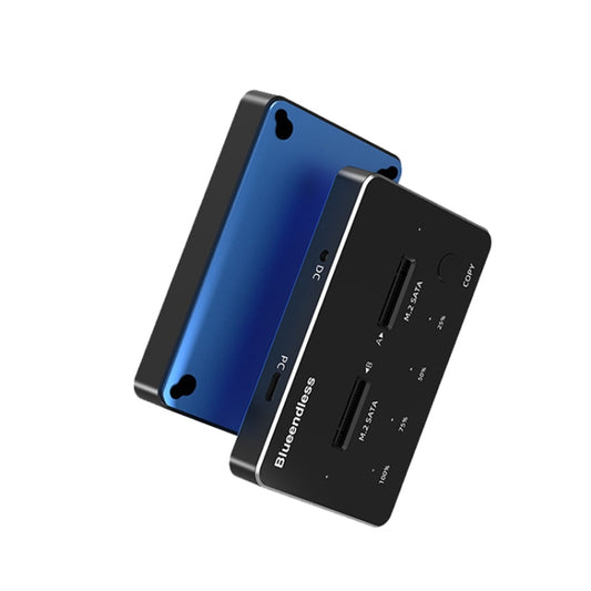 Blueendless M.2 Double Disk Mobile Hard Disk Base SATA / NVME Solid State Hard Disk Box, Colour: M.2 SATA (Gray + Blue) - HDD Enclosure by Blueendless | Online Shopping South Africa | PMC Jewellery