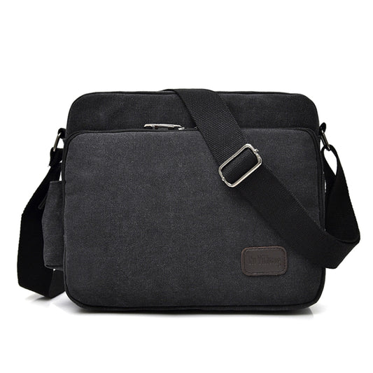 RuYiHuang Men Vintage Canvas Versatile Single-Shoulder Bag(Black) - Single-shoulder Bags by RuYiHuang | Online Shopping South Africa | PMC Jewellery
