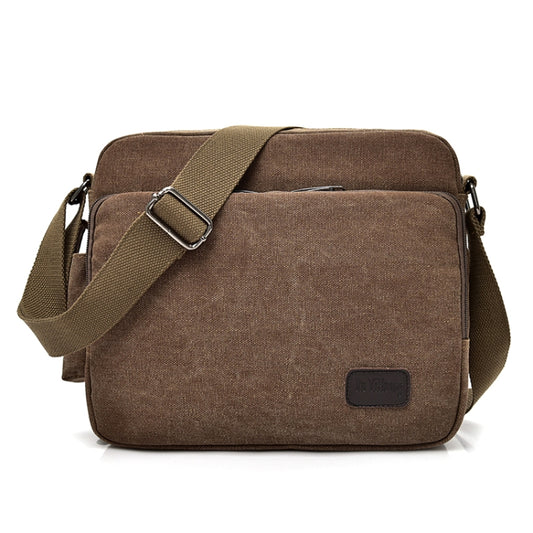 RuYiHuang Men Vintage Canvas Versatile Single-Shoulder Bag(Brown) - Single-shoulder Bags by RuYiHuang | Online Shopping South Africa | PMC Jewellery
