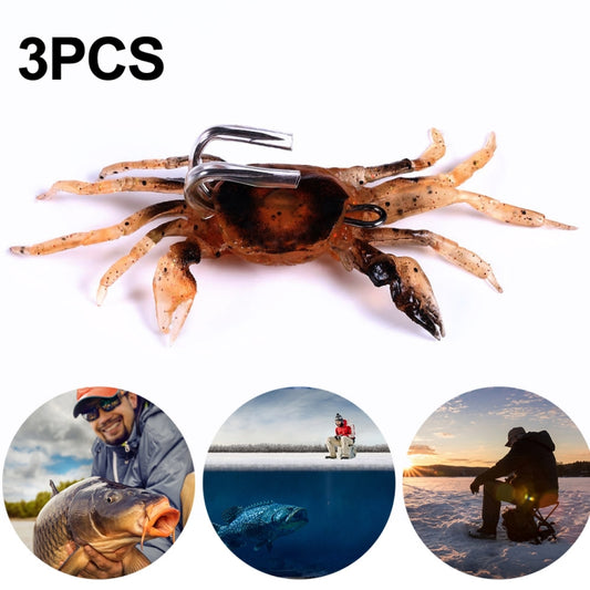 3 PCS HENGJIA SO068 Submerged Crab Hook Anti-hanging Bottom Ice Fishing Bait, Color: 10cm 30g Orange - Fishing Lures by HENGJIA | Online Shopping South Africa | PMC Jewellery
