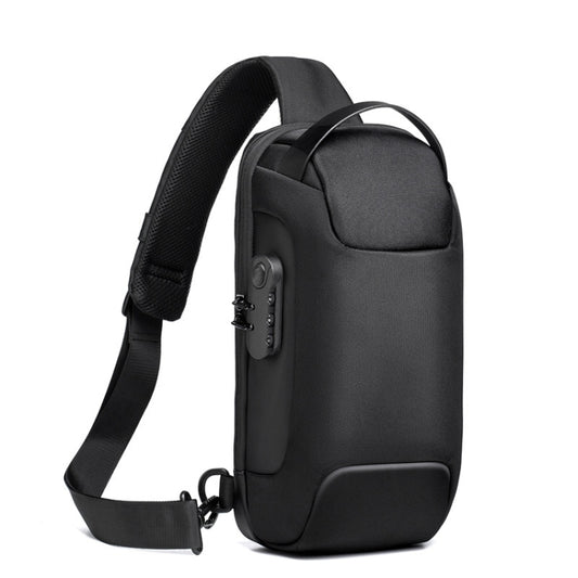 WEIXIER 9530 Men Oxford Cloth Chest Bag Anti-theft Crossbody Bag Sports Backpack(Black) - Crossbody Bags by WEIXIER | Online Shopping South Africa | PMC Jewellery