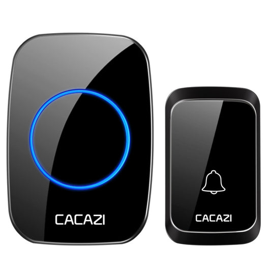 CACAZI A06-DC 1 To 1 Battery Type Smart Home Wireless Waterproof Music Doorbell(Black) - Wireless Doorbell by CACAZI | Online Shopping South Africa | PMC Jewellery