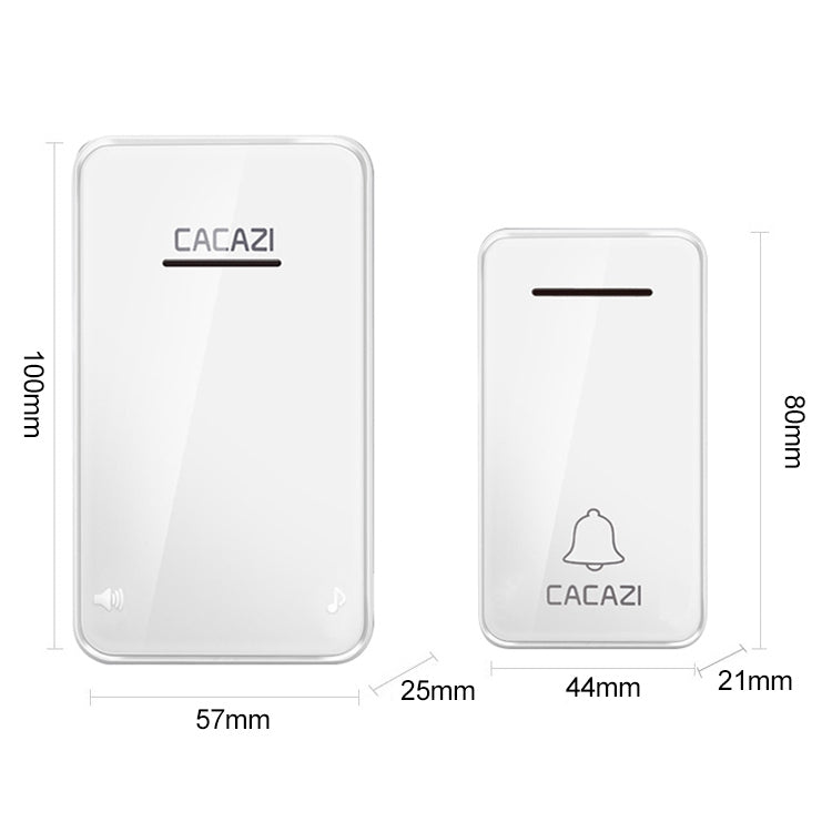 CACAZI FA8 Self-Powered Wireless Doorbell, EU Plug(White) - Wireless Doorbell by CACAZI | Online Shopping South Africa | PMC Jewellery