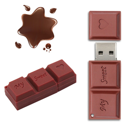 MicroDrive 128GB USB 2.0 Creative Chocolate USB Flash Drive - USB Flash Drives by MicroDrive | Online Shopping South Africa | PMC Jewellery