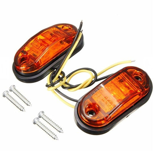 10-30V Oval Clearing Truck Trailer Side Marker Light (Orange) -  by YWXLight | Online Shopping South Africa | PMC Jewellery