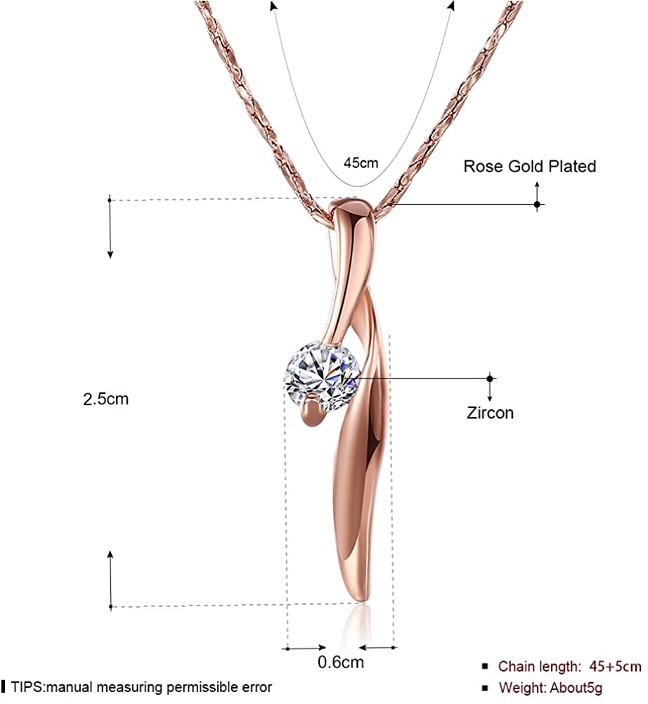 18k Rose Gold Plated Necklace