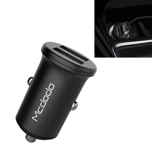 Mcdodo CC-3851 Dual USB Ports Smart Car Charger, For iPhone, iPad, Samsung, HTC, Sony, LG, Huawei, Lenovo, and other Smartphones or Tablet(Black) - Car Charger by Mcdodo | Online Shopping South Africa | PMC Jewellery