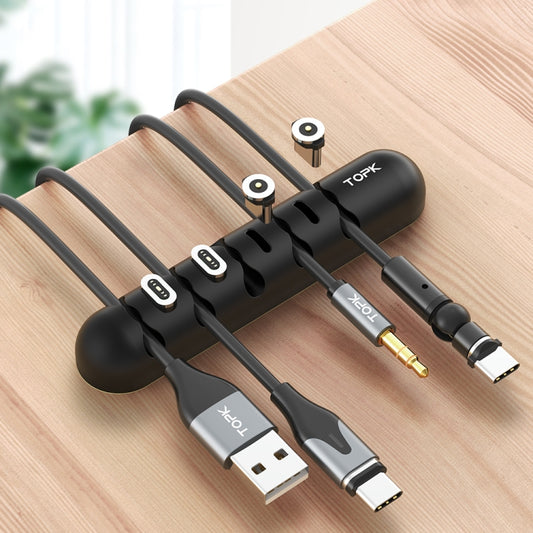 TOPK L35 Desktop Cable Organizer Data Cable Earphone Storage Cable Fixer Magnetic Head Storage Cable Organizer - Cable Organizer by TOPK | Online Shopping South Africa | PMC Jewellery