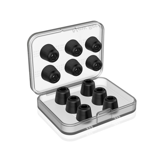 6 Pairs New Bee NB-M1 Slow Rebound Memory Foam Ear Caps with Storage Box, Suitable for 5mm-7mm Earphone Plugs(Black) - Anti-dust & Ear Caps by New Bee | Online Shopping South Africa | PMC Jewellery