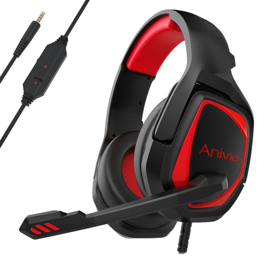 Anivia MH602 3.5mm Wired Gaming Headset with Microphone(Black Red) - Multimedia Headset by SADES | Online Shopping South Africa | PMC Jewellery