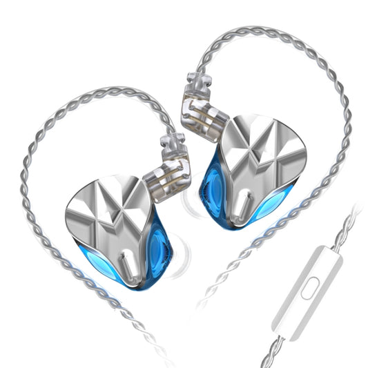 KZ ASF 10-unit Balance Armature Monitor HiFi In-Ear Wired Earphone With Mic(Blue) - In Ear Wired Earphone by KZ | Online Shopping South Africa | PMC Jewellery