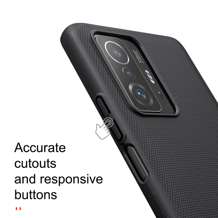 For Xiaomi Mi 11T / 11T Pro NILLKIN Frosted Concave-convex Texture PC Phone Protective Case(Black) - Xiaomi Cases by NILLKIN | Online Shopping South Africa | PMC Jewellery