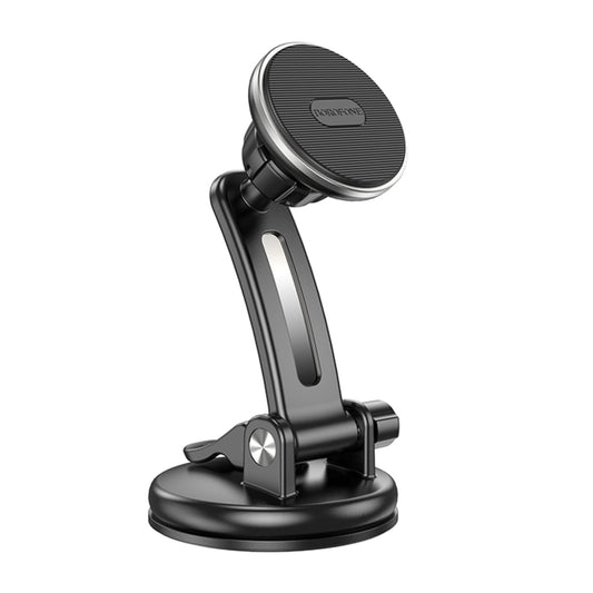 Borofone BH64 Graceful Car Center Console Magnetic Mobile Phone Bracket(Black Silver) - Car Holders by Borofone | Online Shopping South Africa | PMC Jewellery