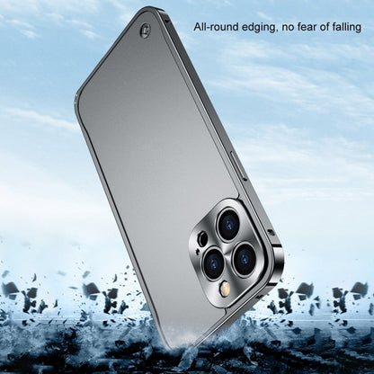 For iPhone 14 Pro Metal Frame Frosted PC Shockproof Phone Case(Black) - iPhone 14 Pro Cases by PMC Jewellery | Online Shopping South Africa | PMC Jewellery
