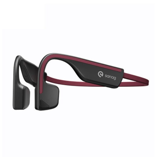 Sanag A11S Bone Conduction Second-generation Air Conduction Headphones(Black Red) - Sport Earphone by Sanag | Online Shopping South Africa | PMC Jewellery