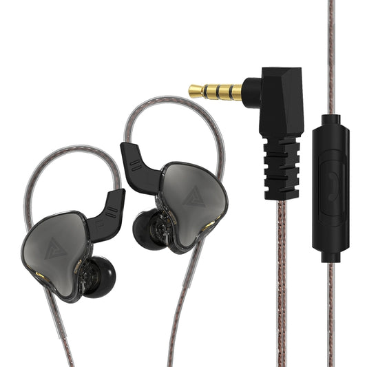 QKZ AK6 DAY In-ear Wire-controlled Subwoofer Phone Earphone with Mic(Black) - In Ear Wired Earphone by QKZ | Online Shopping South Africa | PMC Jewellery