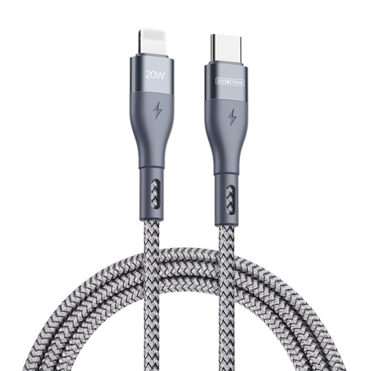 DUZZONA A1 PD 20W Type-C to 8 Pin Fast Charging Data Cable, Length: 1m(Grey) - Normal Style Cable by DUZZONA | Online Shopping South Africa | PMC Jewellery