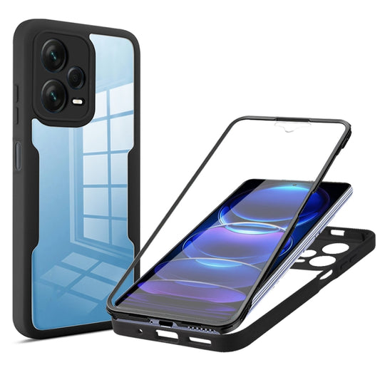 For Xiaomi Redmi Note 12 Pro 5G / Poco X5 Pro Acrylic + TPU 360 Degrees Full Coverage Phone Case(Black) - Note 12 Pro Cases by PMC Jewellery | Online Shopping South Africa | PMC Jewellery