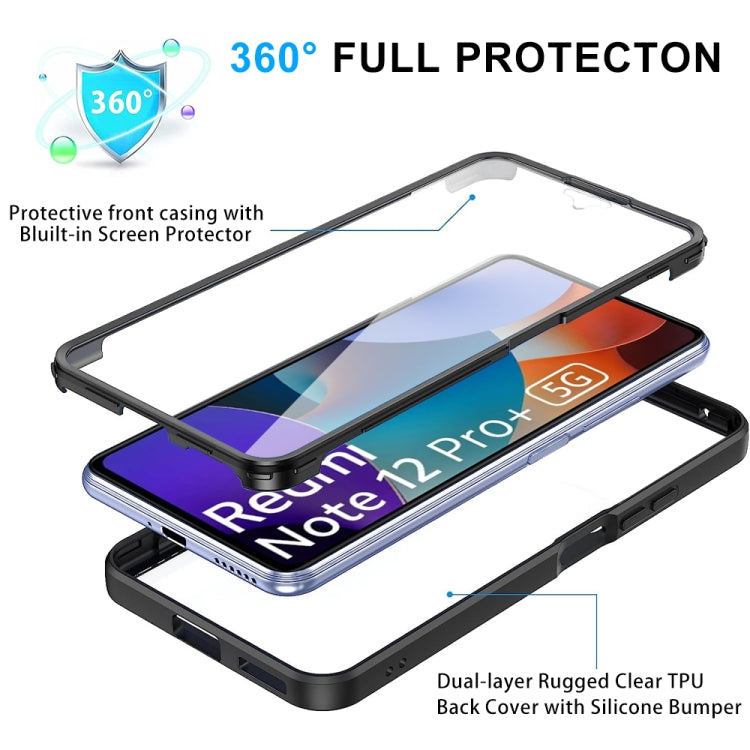 For Xiaomi Redmi Note 12 Pro 5G / Poco X5 Pro Acrylic + TPU 360 Degrees Full Coverage Phone Case(Black) - Note 12 Pro Cases by PMC Jewellery | Online Shopping South Africa | PMC Jewellery