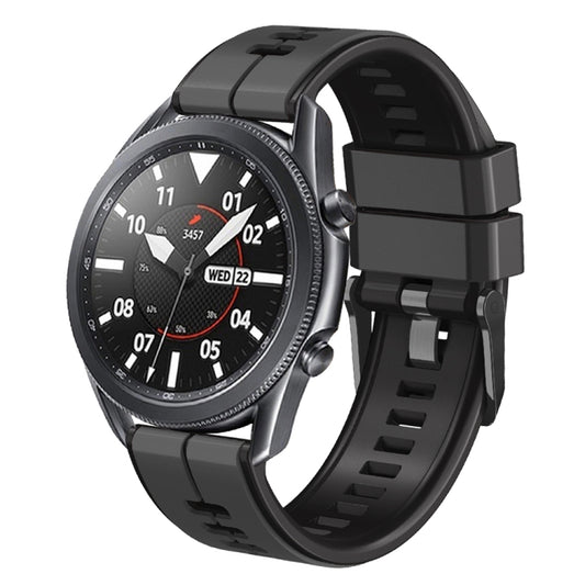 20mm Universal Vertical Line Two-Color Silicone Watch Band(Carbon Gray+Black) - Smart Wear by PMC Jewellery | Online Shopping South Africa | PMC Jewellery