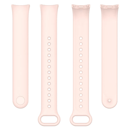 For Xiaomi Mi Band 8 Solid Color Silicone Plug Replacement Watch Band(Pink) - Smart Wear by PMC Jewellery | Online Shopping South Africa | PMC Jewellery
