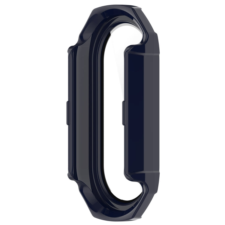 For Xiaomi Mi Band 8 PC + Tempered Glass Integrated Protective Watch Case(Ink Blue) - Smart Wear by PMC Jewellery | Online Shopping South Africa | PMC Jewellery