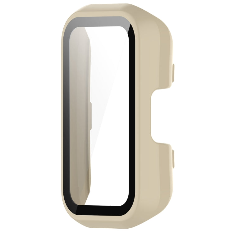 For Keep Band B3 PC + Tempered Glass Film Integrated Watch Protective Case(Ivory White) - Smart Wear by PMC Jewellery | Online Shopping South Africa | PMC Jewellery