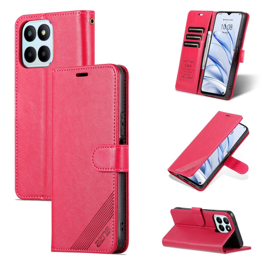 For Honor 70 Lite AZNS Sheepskin Texture Flip Leather Phone Case(Red) - Honor Cases by AZNS | Online Shopping South Africa | PMC Jewellery