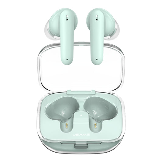 USAMS BE16 Ice Tray Series Transparent TWS In-Ear Wireless Bluetooth Earphone(Green) - TWS Earphone by USAMS | Online Shopping South Africa | PMC Jewellery