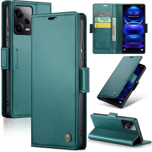 CaseMe 023 Butterfly Buckle Litchi Texture RFID Anti-theft Leather Phone Case For Xiaomi Poco X5 Pro 5G/Redmi Note 12 Pro 5G Global(Pearly Blue) - Xiaomi Cases by CaseMe | Online Shopping South Africa | PMC Jewellery