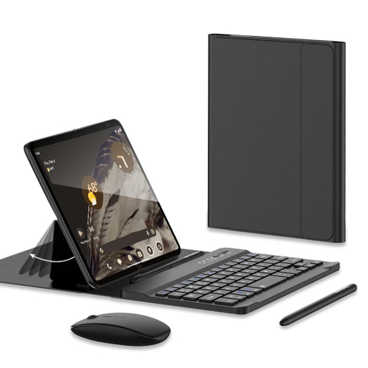 For Google Pixel Fold GKK Gear Adjustment Bluetooth Keyboard Leather Case with Pen + Keyboard + Mouse + Case(Black) - Google Cases by GKK | Online Shopping South Africa | PMC Jewellery