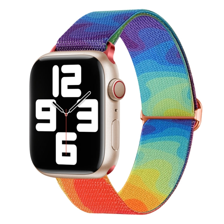 For Apple Watch 5 40mm Painted Pattern Nylon Replacement Watch