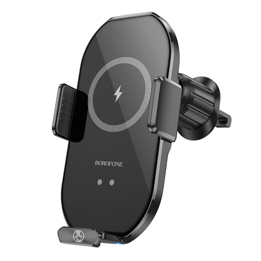 Borofone BH205 Rusher Infrared Wireless Fast Charging Air Outlet Car Holder(Black) - Wireless Charger Holders by Borofone | Online Shopping South Africa | PMC Jewellery