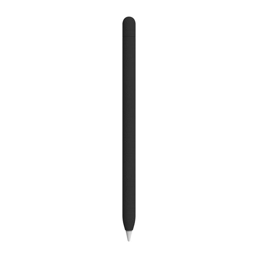 For Apple Pencil 1 LOVE MEI Frosted Leather Texture Silicone Protective Pen Case(Black) - Pencil Accessories by LOVE MEI | Online Shopping South Africa | PMC Jewellery
