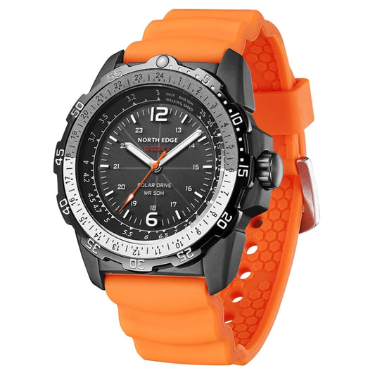 NORTH EDGE EVOQUE2 Outdoor Waterproof Solar Charging Sports Watch(Orange) - Sport Watches by NORTH EDGE | Online Shopping South Africa | PMC Jewellery